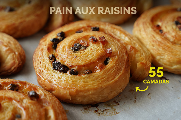 Receita de Caracol Folhado (Pain Aux Raisins)